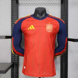 Maillot Espagne Domicile manches longues version joueur Coupe du Monde 2026