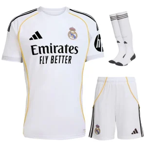 MAILLOT KIT ENFANT REAL MADRID DOMICILE BLANC 2025/2026