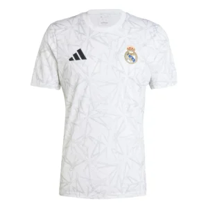 MAILLOT PRE MATCH TRAINING REAL MADRID BLANC HOMME 2024/2025