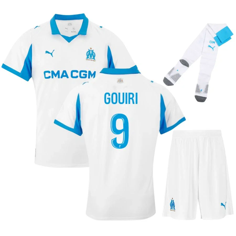 MAILLOT ENFANT OM KIT GOUIRI OLYMPIQUE DE MARSEILLE DOMICILE 2025/2026 – Image 2