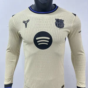 FC Barcelone Extérieur Version Joueur Manches Longues 2025/2026