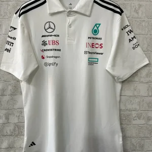 Mercedes F1 polo blanc