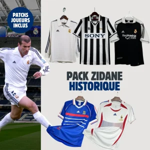 Pack Maillots Zidane Historique