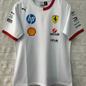 T shirt ferrari F1 Blanc
