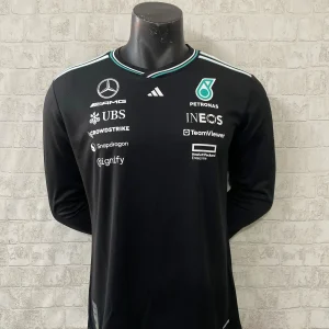 T shirt mercedes noir manches longues