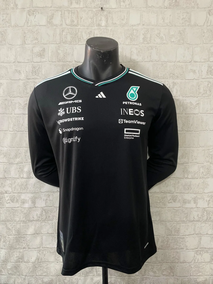 T shirt mercedes noir manches longues